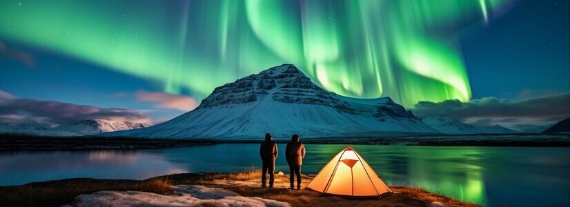 Escapada romántica y pedida de mano en Aurora Boreal