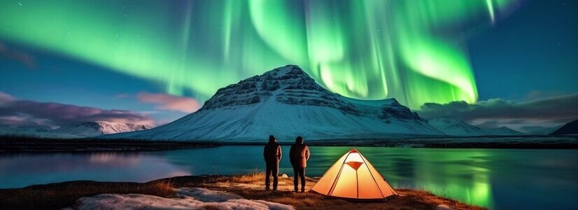 Escapada romántica y pedida de mano en Aurora Boreal